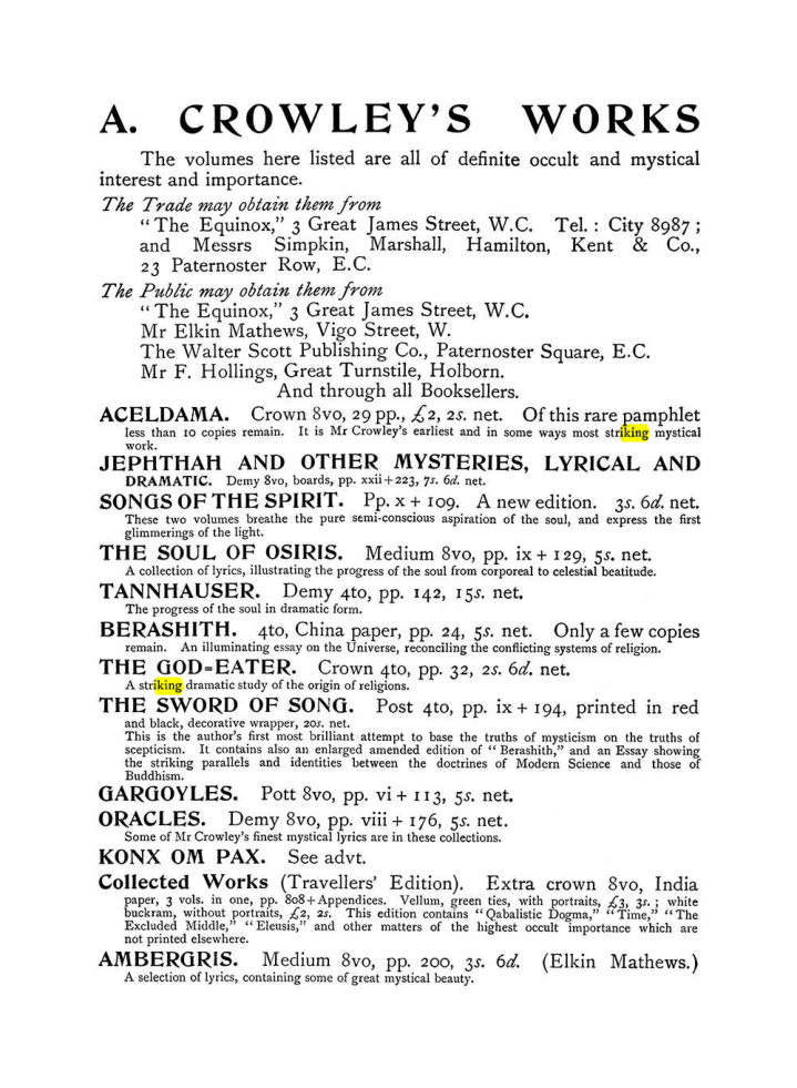 Original scan of The Equinox (Volume I, Number VI), PDF page 316