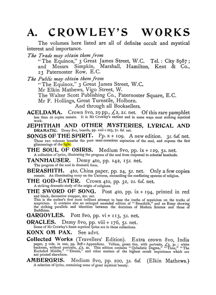 Original scan of The Equinox (Volume I, Number VI), PDF page 316