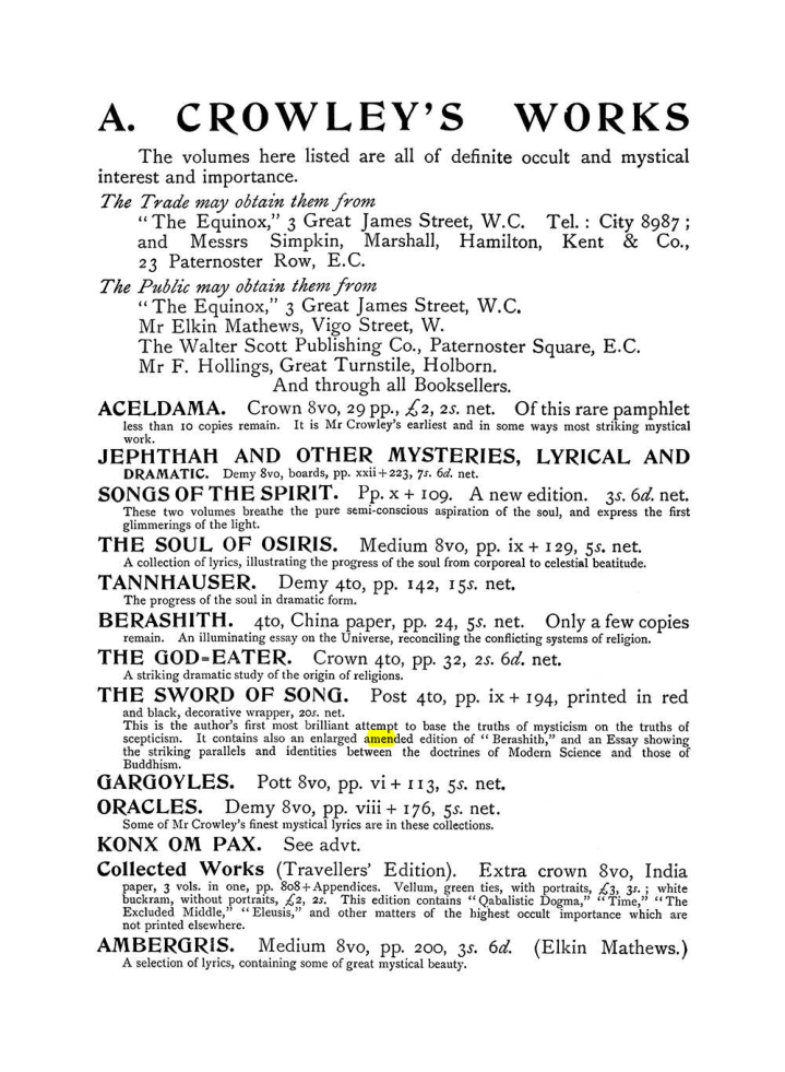 Original scan of The Equinox (Volume I, Number VI), PDF page 316