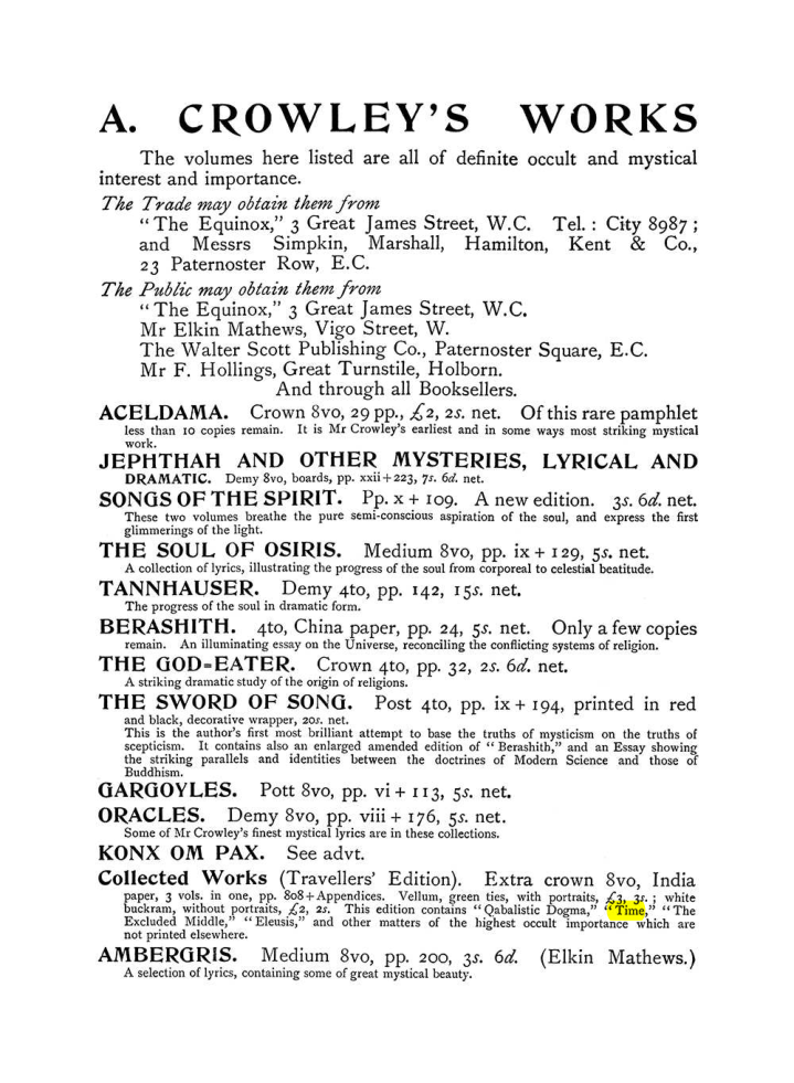 Original scan of The Equinox (Volume I, Number VI), PDF page 316