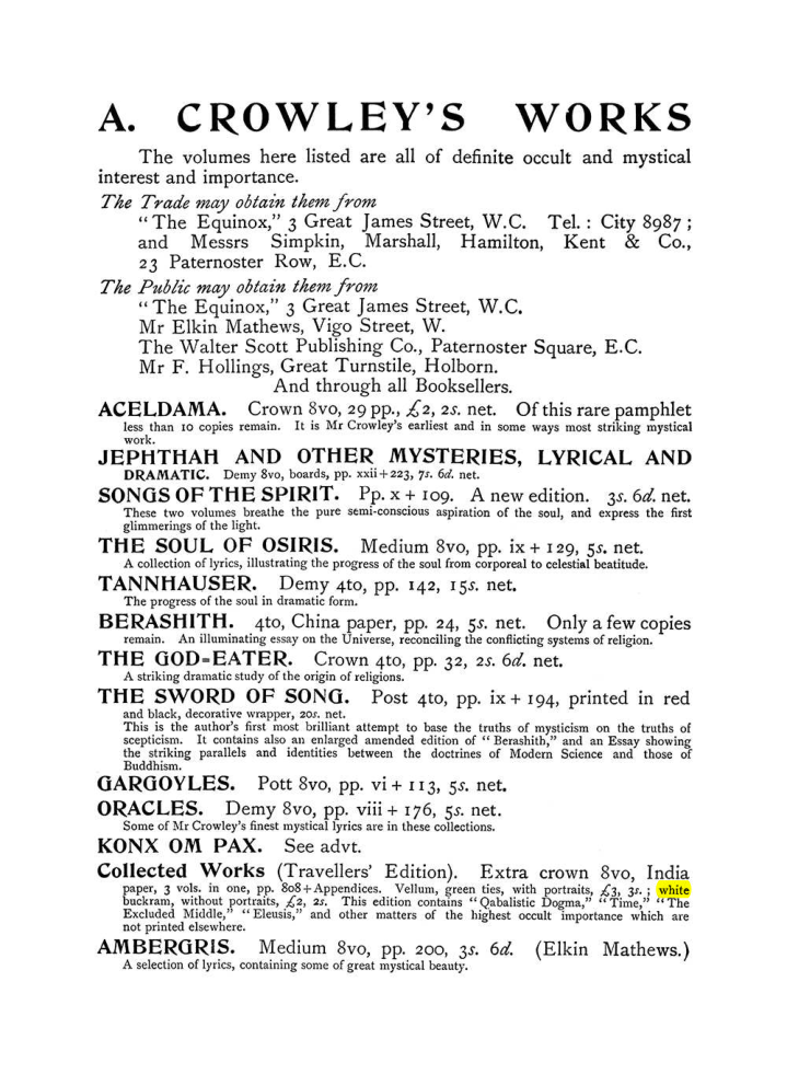 Original scan of The Equinox (Volume I, Number VI), PDF page 316