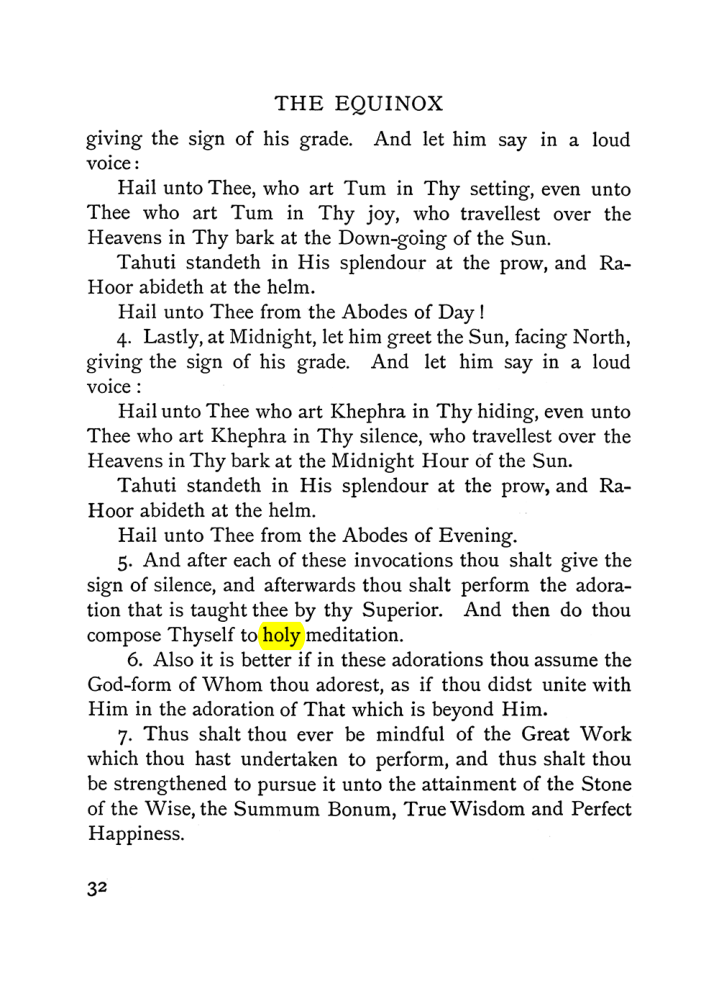 Original scan of The Equinox (Volume I, Number VI), PDF page 40