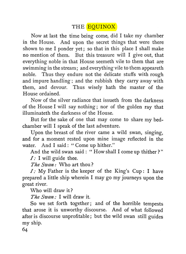 Original scan of The Equinox (Volume I, Number VI), PDF page 72