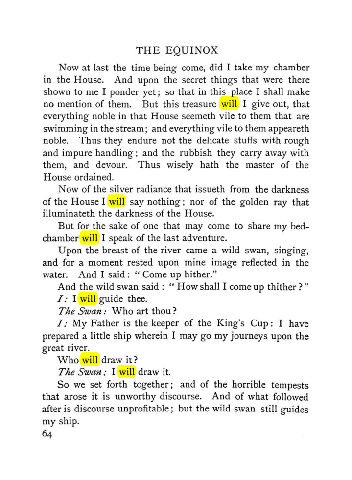 Original scan of The Equinox (Volume I, Number VI), PDF page 72