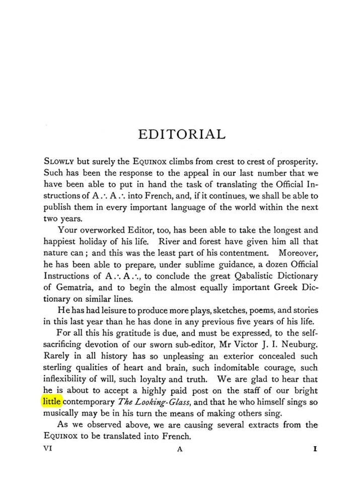 Original scan of The Equinox (Volume I, Number VI), PDF page 9