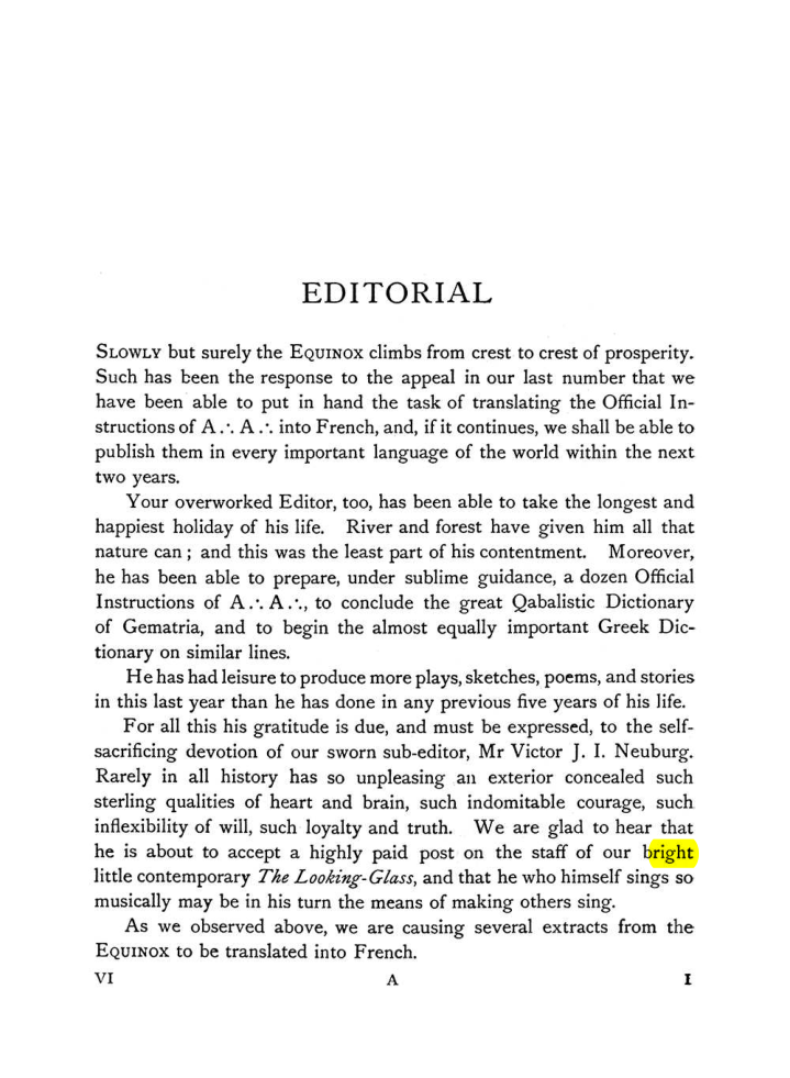Original scan of The Equinox (Volume I, Number VI), PDF page 9