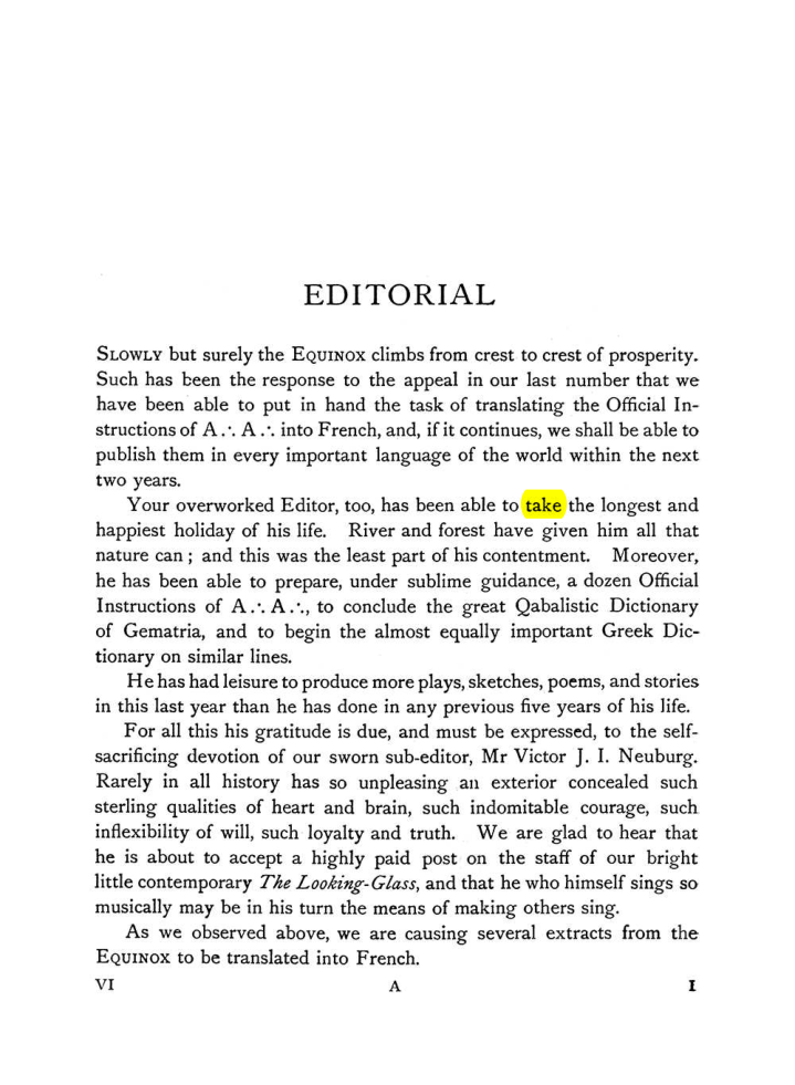 Original scan of The Equinox (Volume I, Number VI), PDF page 9