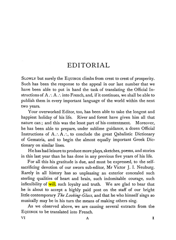 Original scan of The Equinox (Volume I, Number VI), PDF page 9