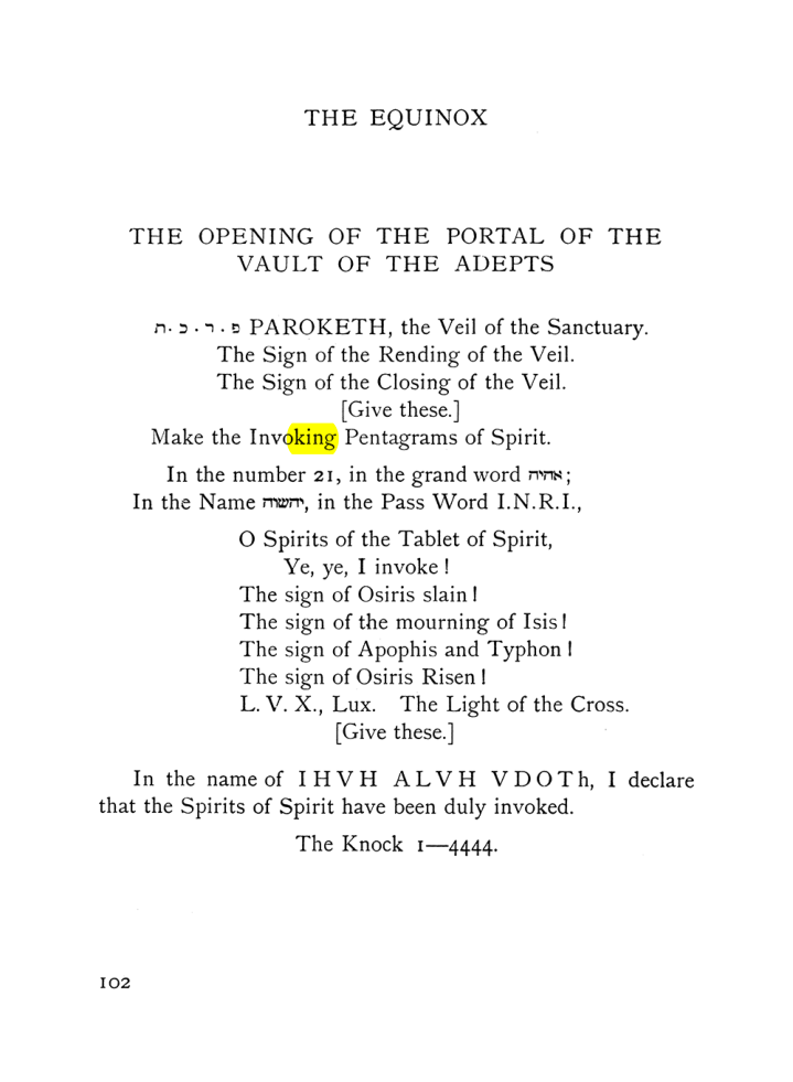 Original scan of The Equinox (Volume I, Number VII), PDF page 144