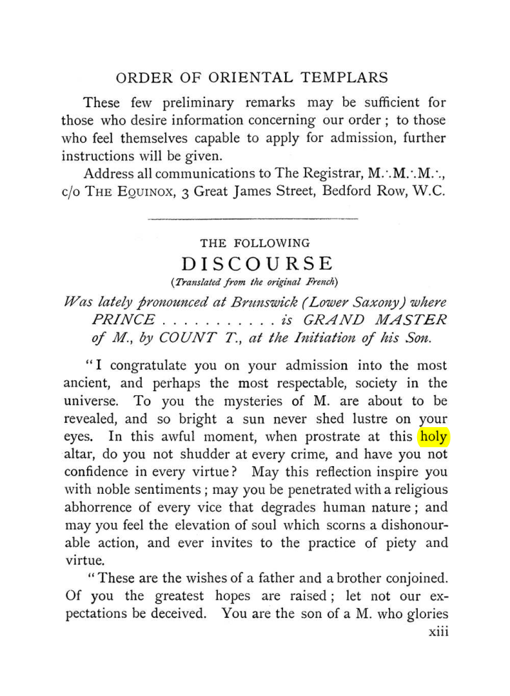 Original scan of The Equinox (Volume I, Number VII), PDF page 19
