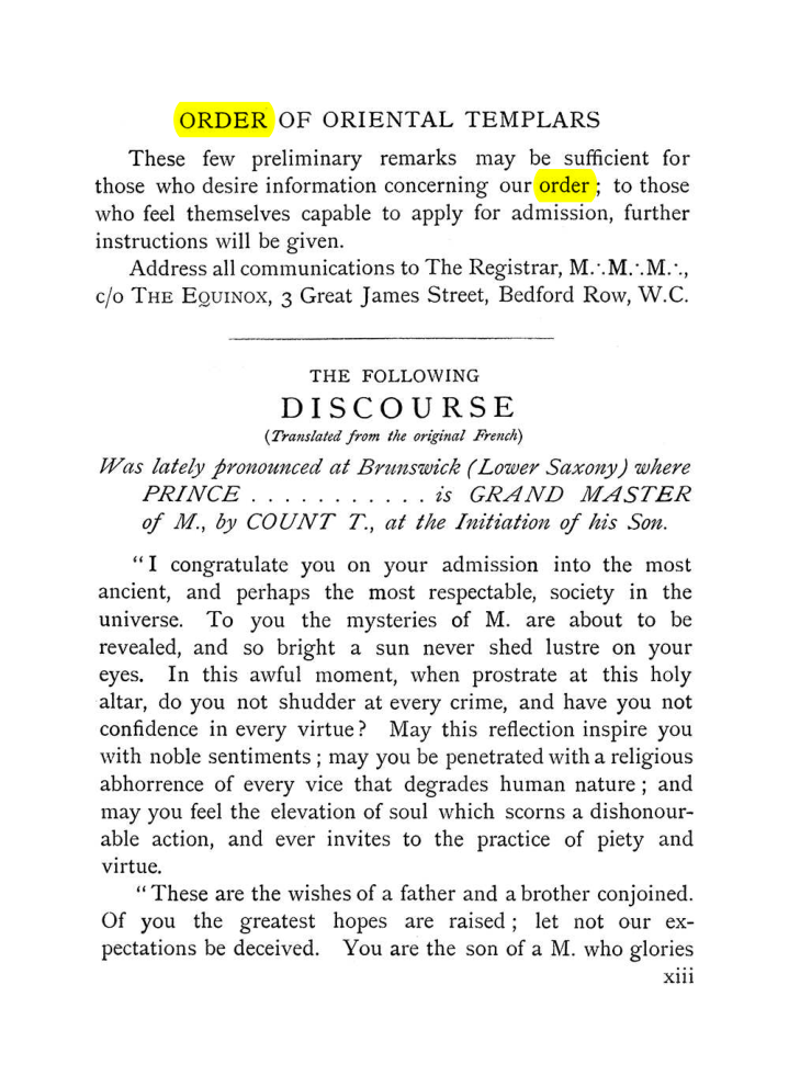 Original scan of The Equinox (Volume I, Number VII), PDF page 19