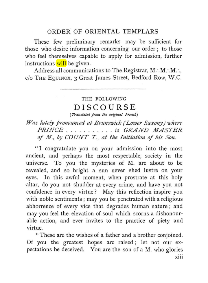 Original scan of The Equinox (Volume I, Number VII), PDF page 19