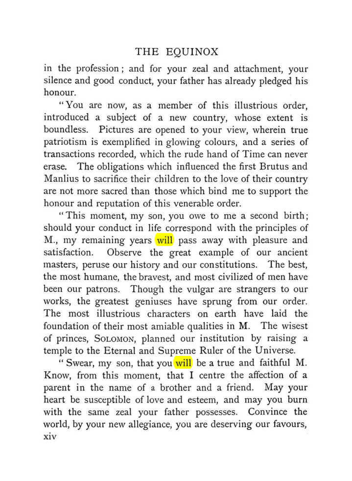 Original scan of The Equinox (Volume I, Number VII), PDF page 20