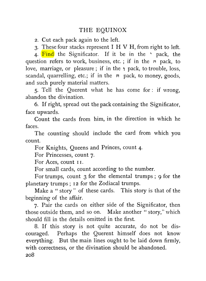 Original scan of The Equinox (Volume I, Number VII), PDF page 250