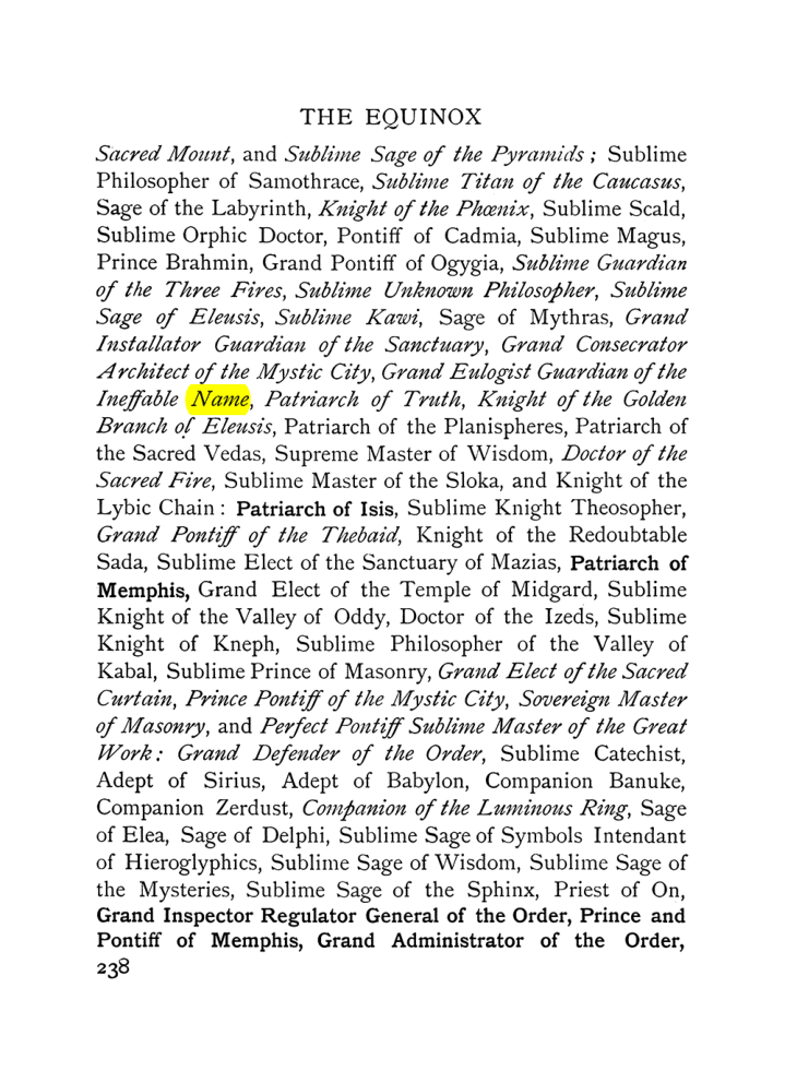 Original scan of The Equinox (Volume I, Number VII), PDF page 280