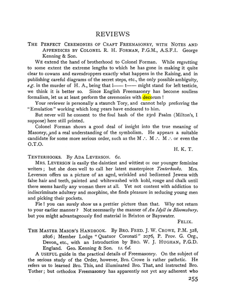 Original scan of The Equinox (Volume I, Number VII), PDF page 297