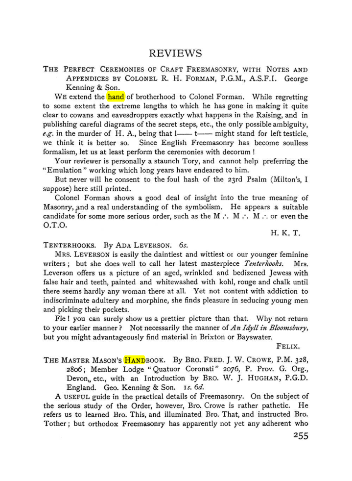 Original scan of The Equinox (Volume I, Number VII), PDF page 297