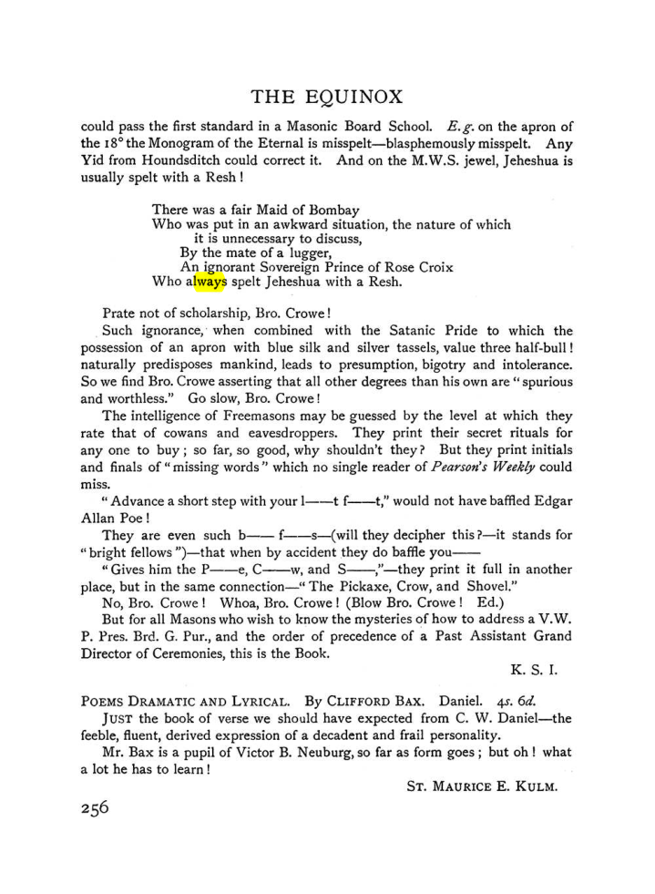 Original scan of The Equinox (Volume I, Number VII), PDF page 298