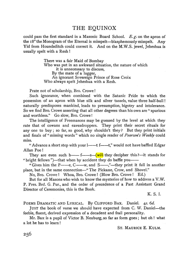 Original scan of The Equinox (Volume I, Number VII), PDF page 298