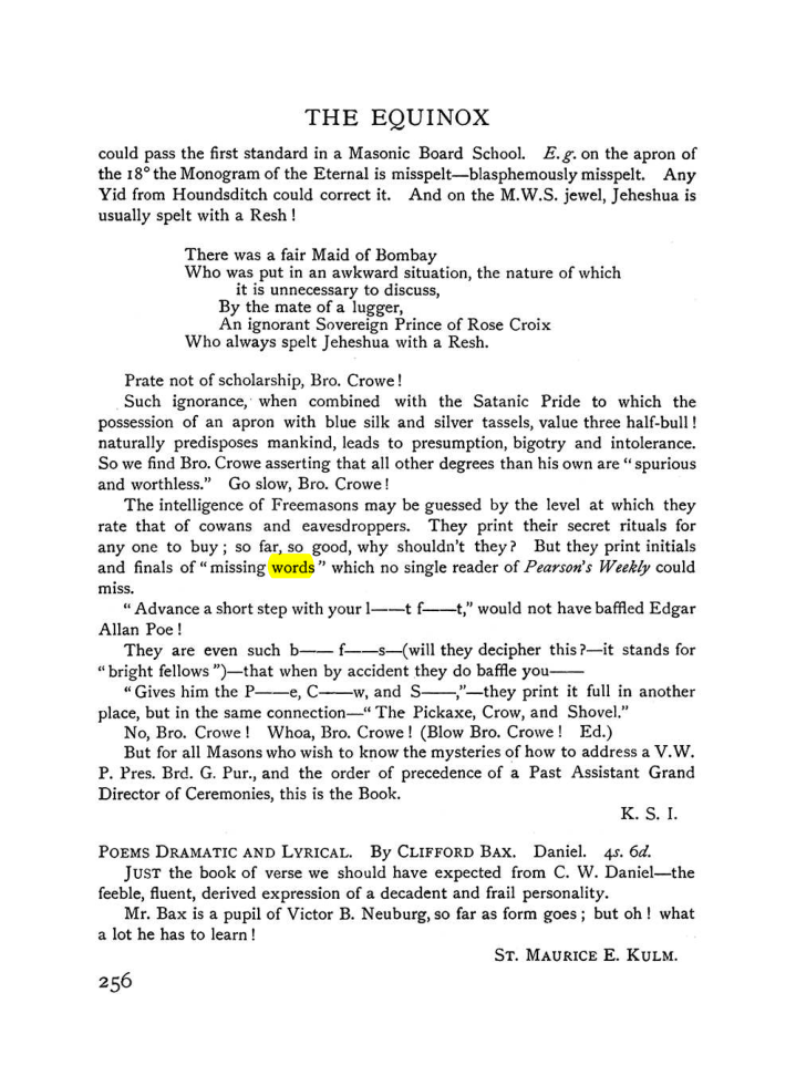 Original scan of The Equinox (Volume I, Number VII), PDF page 298