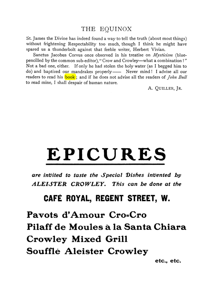 Original scan of The Equinox (Volume I, Number VII), PDF page 418