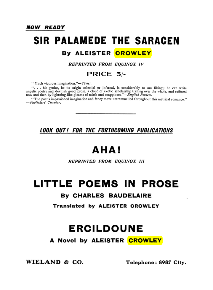 Original scan of The Equinox (Volume I, Number VII), PDF page 419