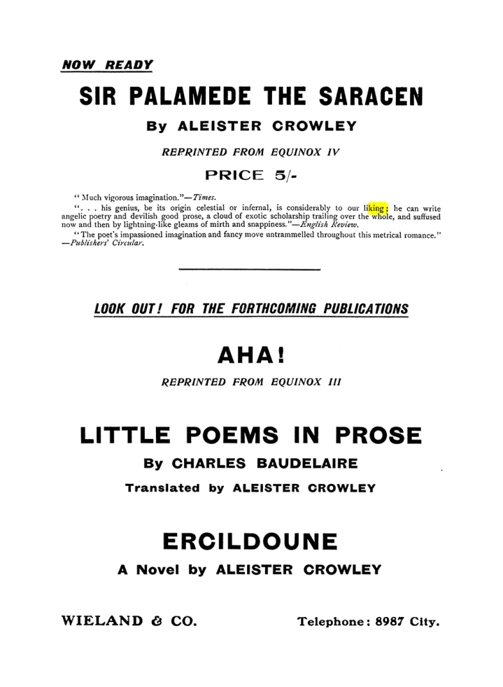 Original scan of The Equinox (Volume I, Number VII), PDF page 419