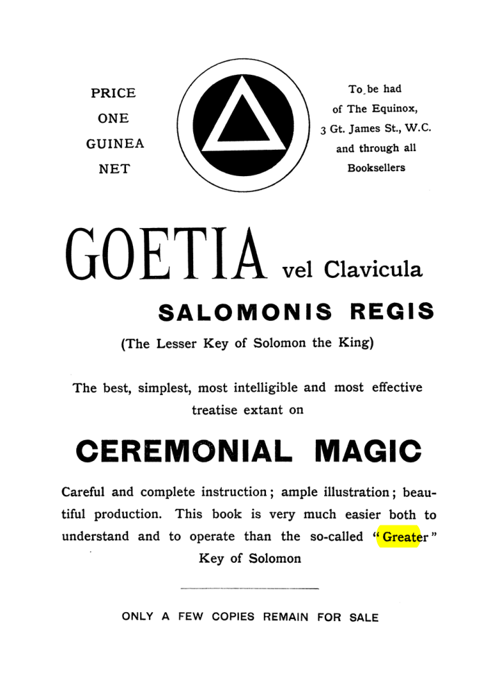 Original scan of The Equinox (Volume I, Number VII), PDF page 420