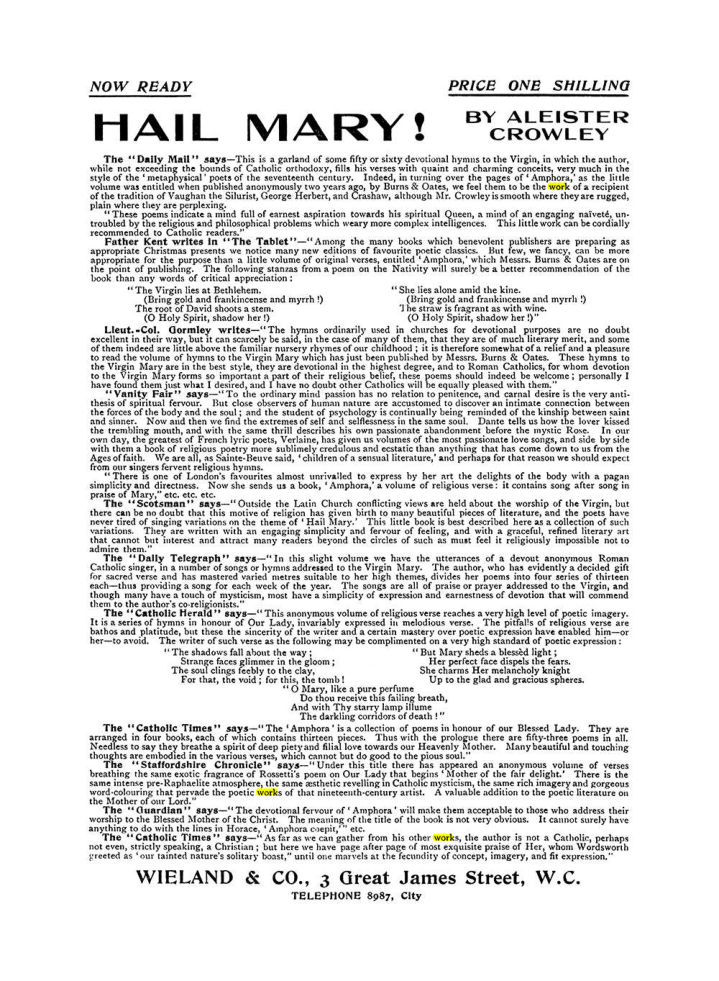 Original scan of The Equinox (Volume I, Number VII), PDF page 422