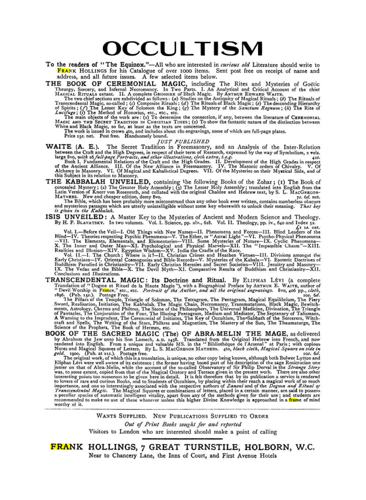 Original scan of The Equinox (Volume I, Number VII), PDF page 423