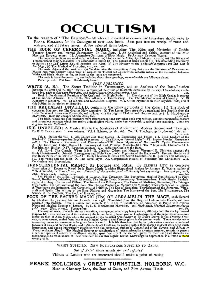 Original scan of The Equinox (Volume I, Number VII), PDF page 423