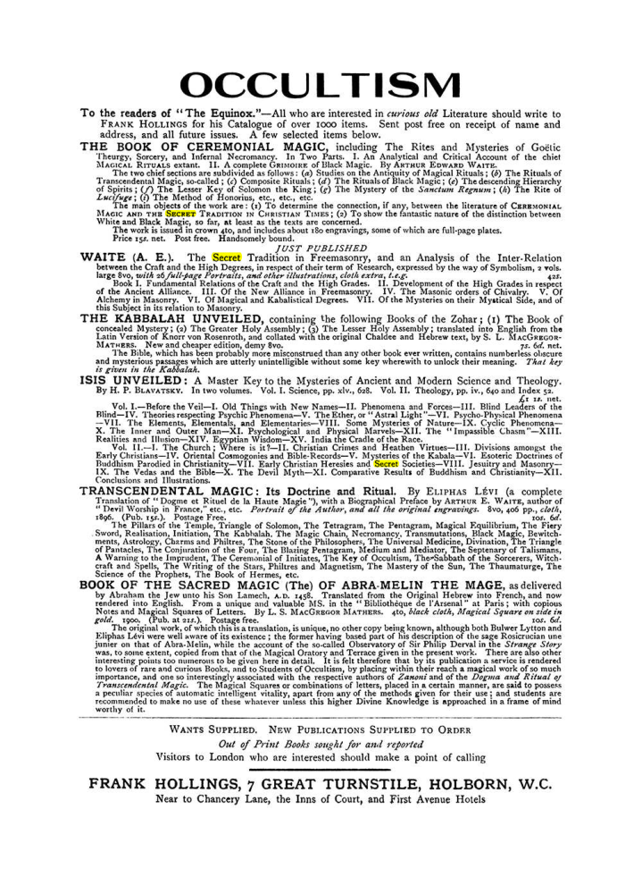 Original scan of The Equinox (Volume I, Number VII), PDF page 423