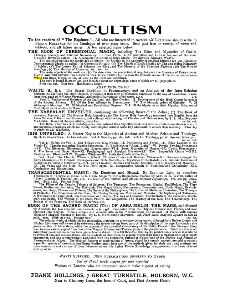 Original scan of The Equinox (Volume I, Number VII), PDF page 423
