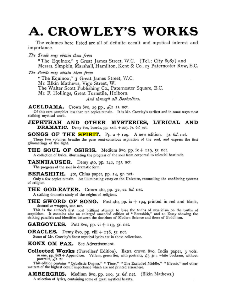 Original scan of The Equinox (Volume I, Number VII), PDF page 424