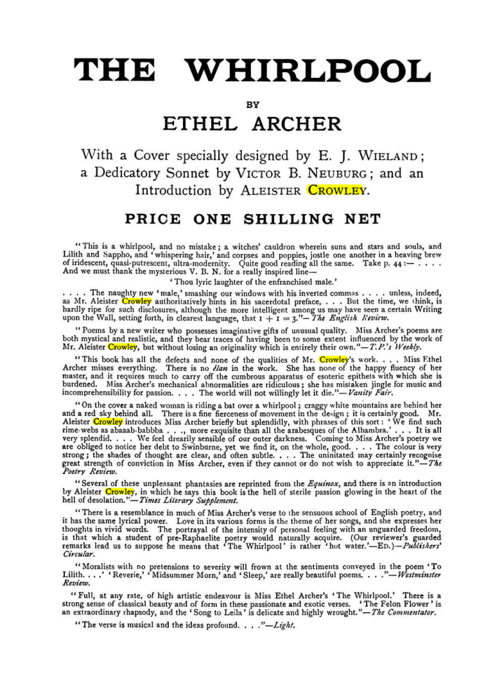 Original scan of The Equinox (Volume I, Number VII), PDF page 426