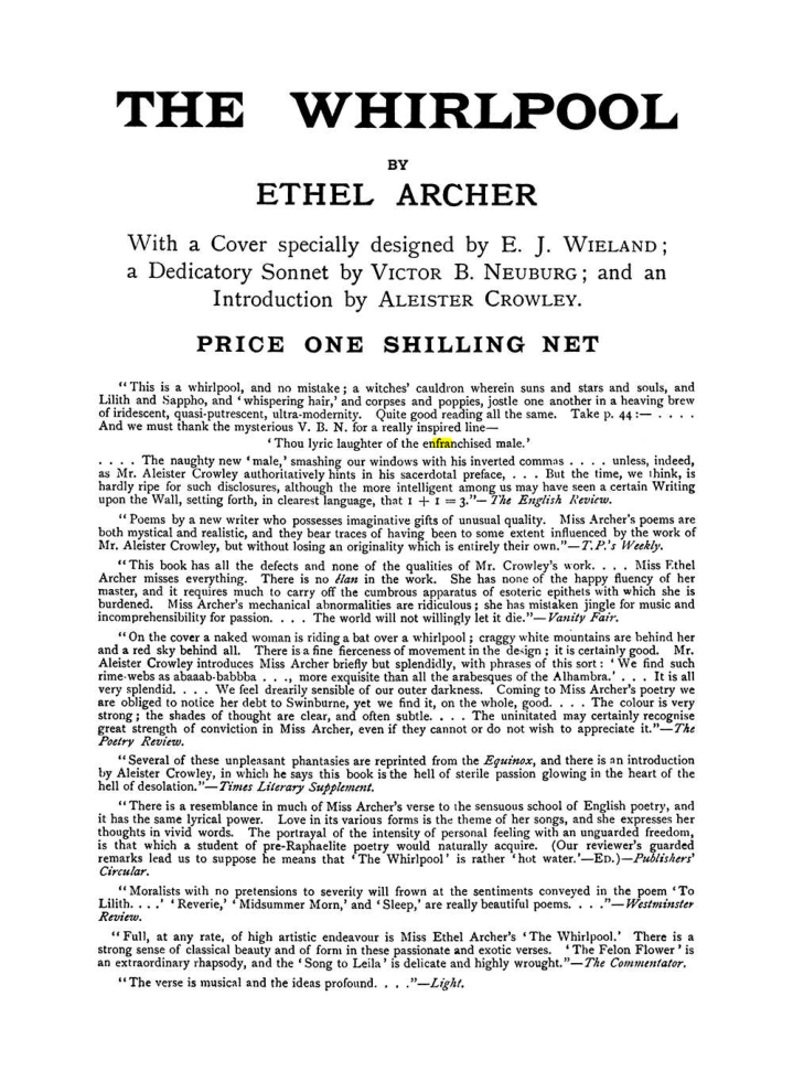 Original scan of The Equinox (Volume I, Number VII), PDF page 426