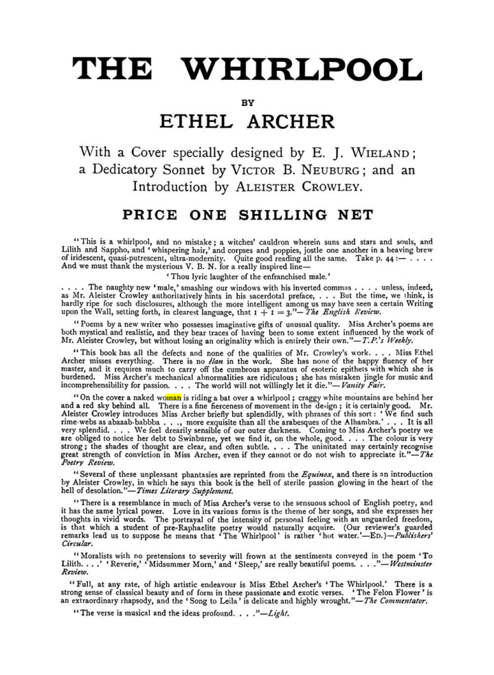 Original scan of The Equinox (Volume I, Number VII), PDF page 426