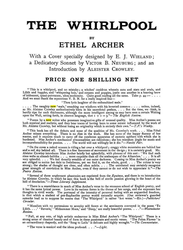 Original scan of The Equinox (Volume I, Number VII), PDF page 426