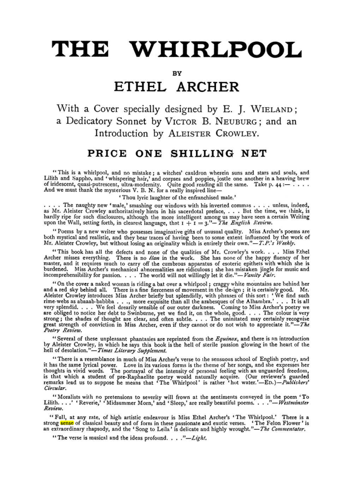 Original scan of The Equinox (Volume I, Number VII), PDF page 426