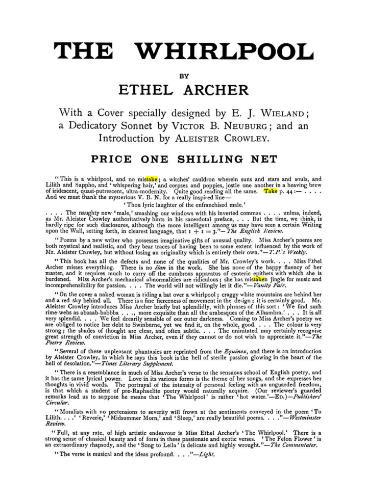 Original scan of The Equinox (Volume I, Number VII), PDF page 426