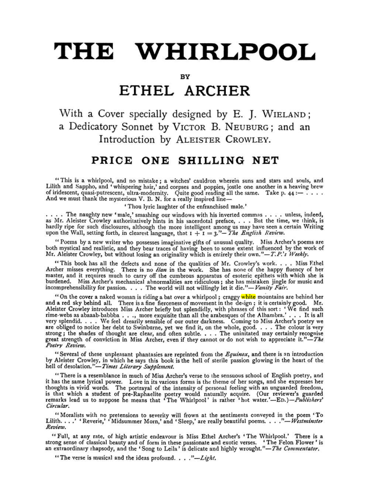 Original scan of The Equinox (Volume I, Number VII), PDF page 426