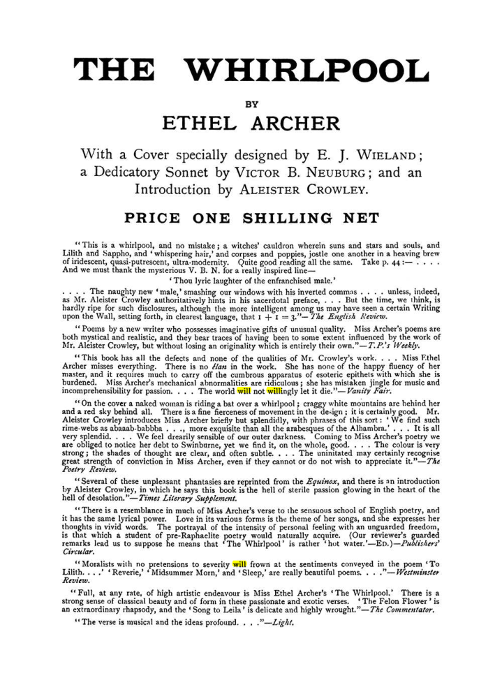 Original scan of The Equinox (Volume I, Number VII), PDF page 426