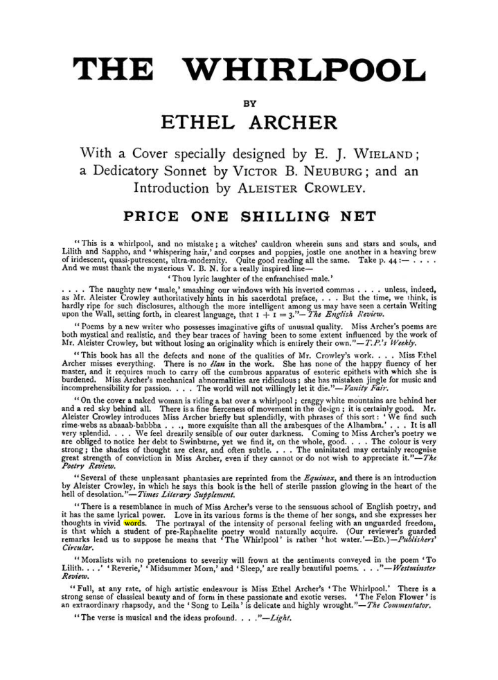 Original scan of The Equinox (Volume I, Number VII), PDF page 426
