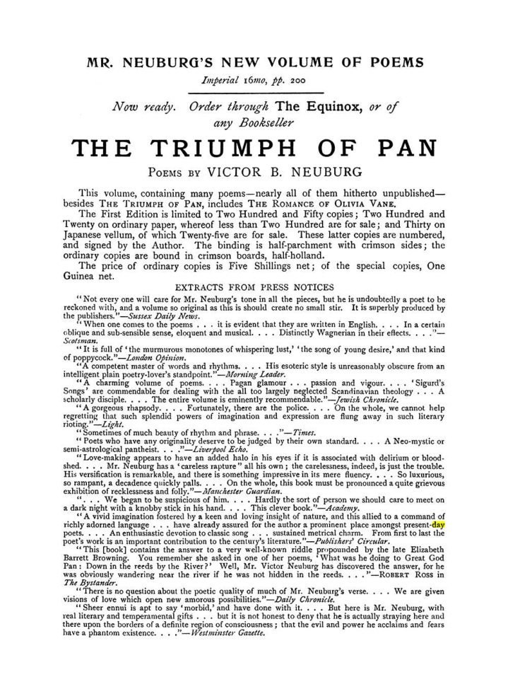 Original scan of The Equinox (Volume I, Number VII), PDF page 427