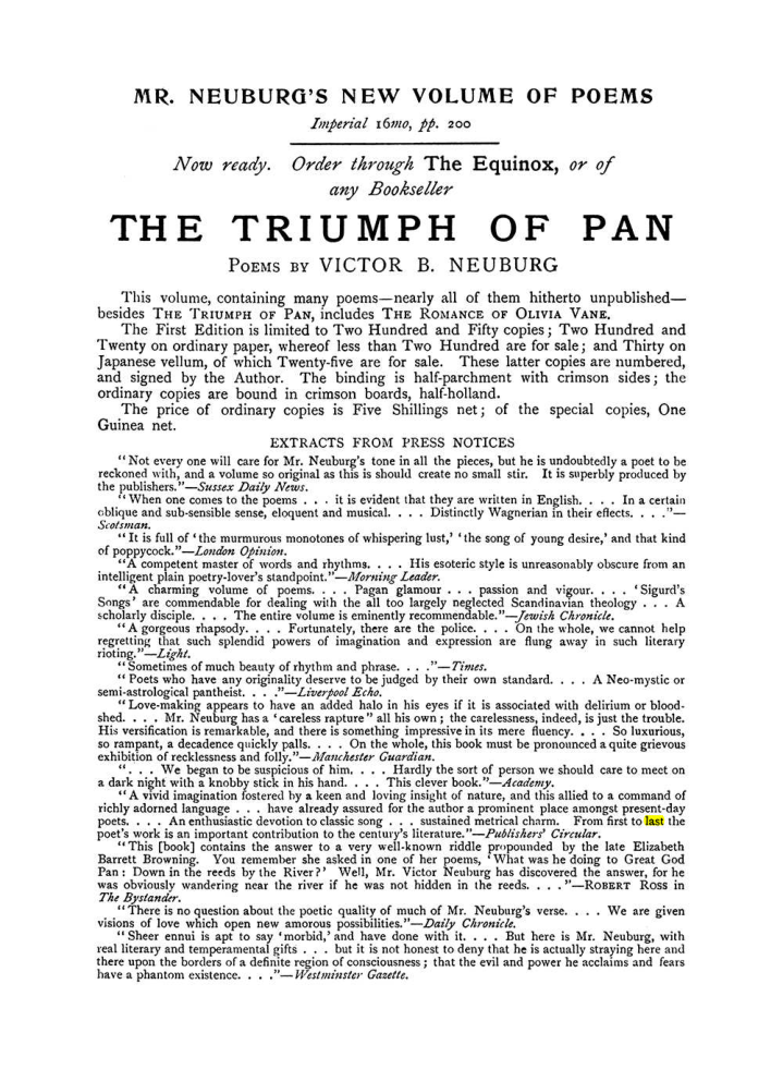 Original scan of The Equinox (Volume I, Number VII), PDF page 427