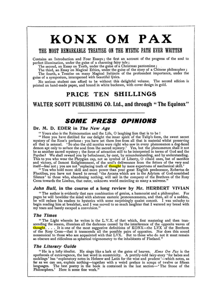 Original scan of The Equinox (Volume I, Number VII), PDF page 430
