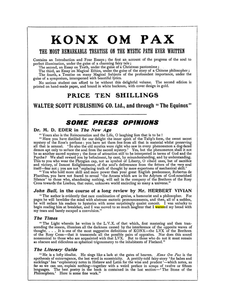 Original scan of The Equinox (Volume I, Number VII), PDF page 430