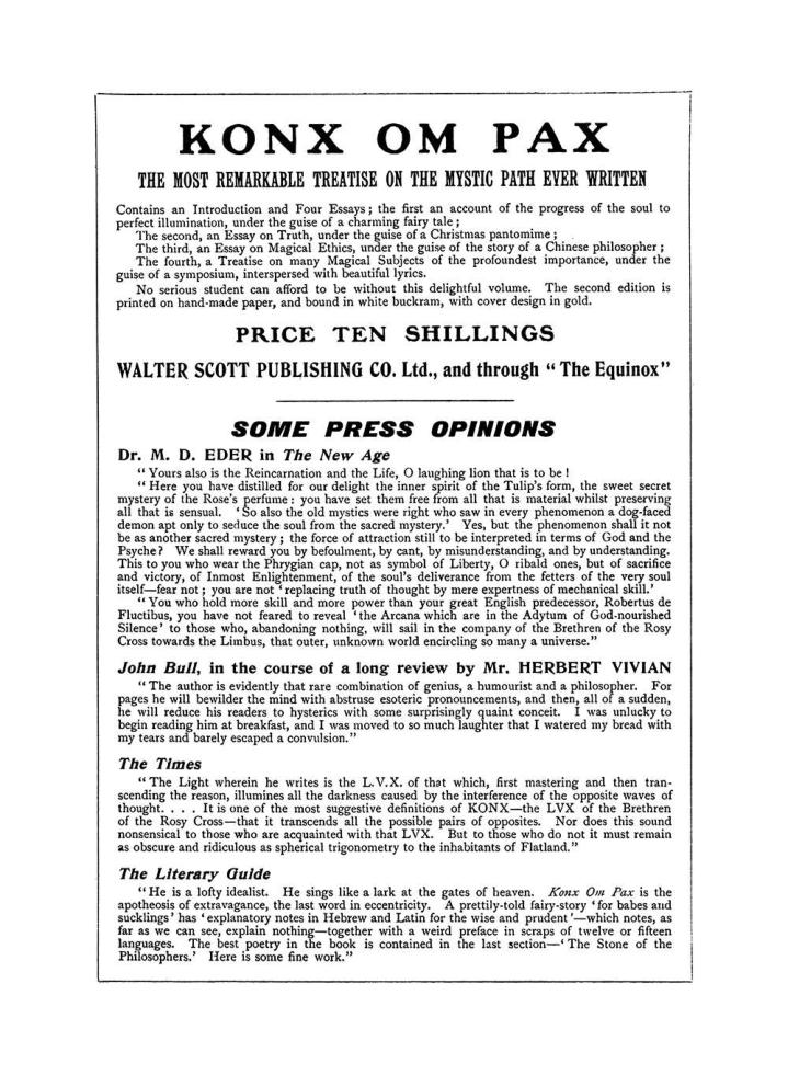 Original scan of The Equinox (Volume I, Number VII), PDF page 430