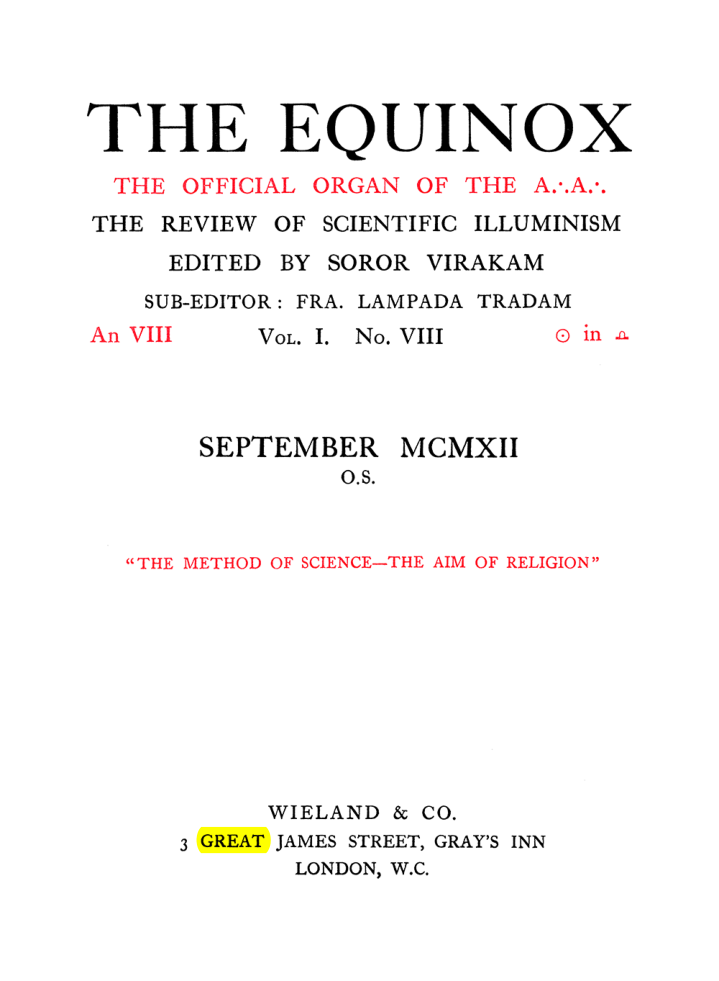Original scan of The Equinox (Volume I, Number VII), PDF page 5