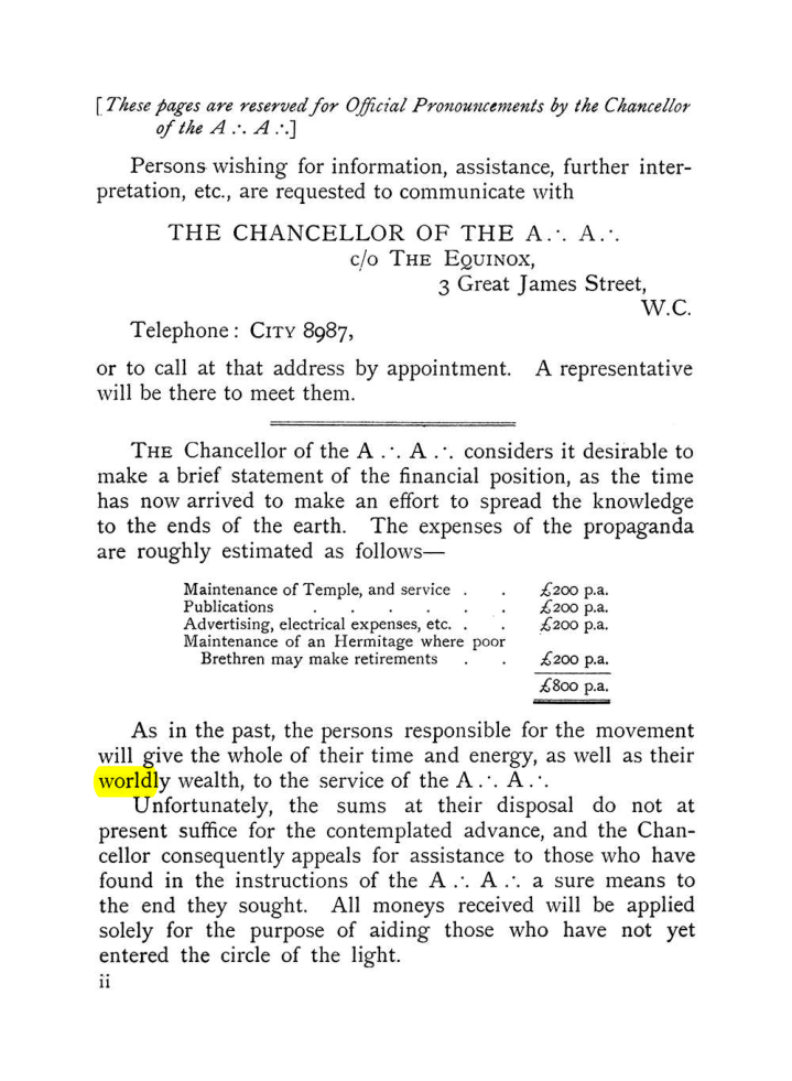 Original scan of The Equinox (Volume I, Number VII), PDF page 8